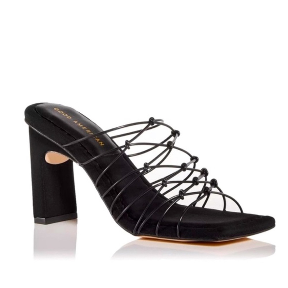 Good American black heels size 6